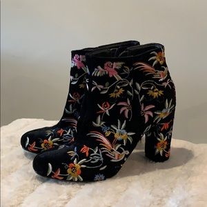 Lulu’s Floral Heeled Booties
